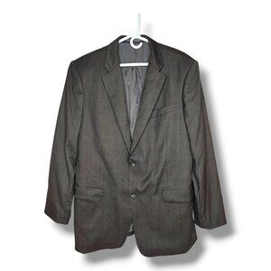 John W. Nordstrom 100% Travel Wool Men's Blazer Sports Coat 44L 2-Button Gray